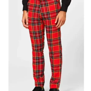 Mens The Lumberjack Red 2 Piece Suit Trouser