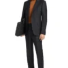 Mens Trendy Black Milano Wool Suit
