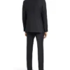 Mens Trendy Black Milano Wool Suit Back
