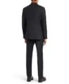 Mens Trendy Black Milano Wool Suit Back