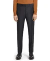 Mens Trendy Black Milano Wool Suit Trouser
