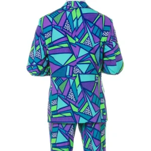Mens Trendy The Le Tootski Neon Rave Suit Back