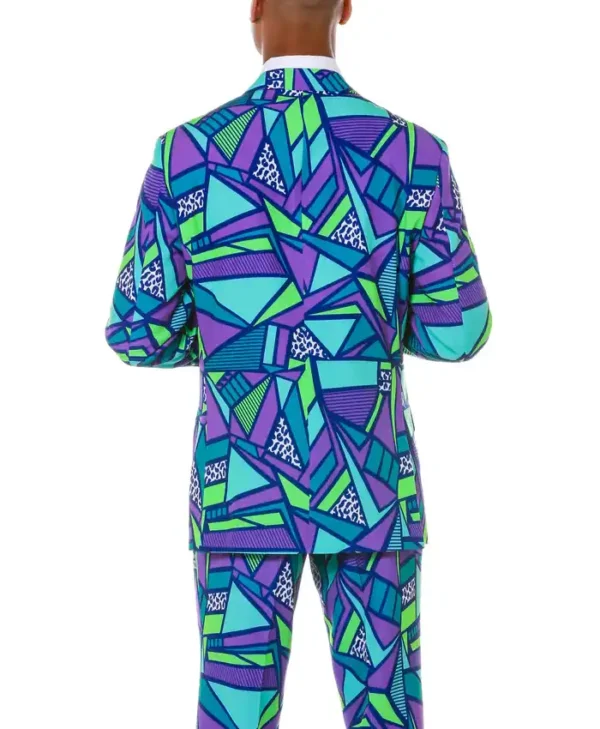 Mens Trendy The Le Tootski Neon Rave Suit Back