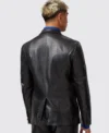 Mens Trinity Faux Leather Snakeskin Suit Back