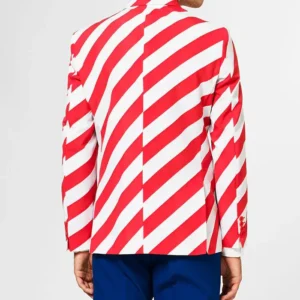 Mens USA Flag Striped 2 Piece Party Suit Back