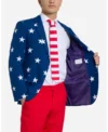 Mens Usa Stars and Stripes Formal Suit Open