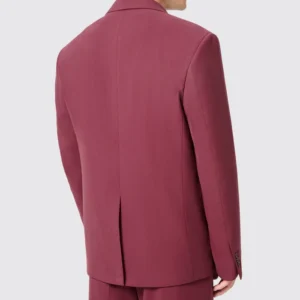 Mens Viggo Lavoir Oversized Burgundy Suit Back