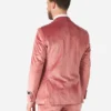 Mens Vintage Pink Velvet Tuxedo Suit Back