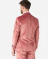Mens Vintage Pink Velvet Tuxedo Suit Back