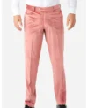 Mens Vintage Pink Velvet Tuxedo Suit Pant
