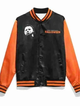 Michael Myers Halloween Black and Orange Varsity Jacket