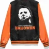 Michael Myers Halloween Black and Orange Varsity Jacket For Sale