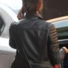 Michelle Keegan Manchester Street Style Leather Jacket For Sale