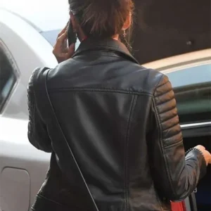 Michelle Keegan Manchester Street Style Leather Jacket For Sale