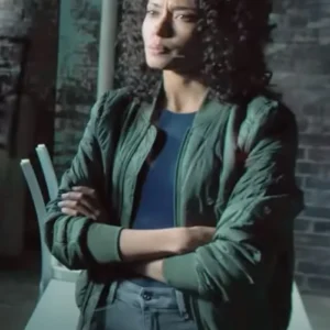 Michelle Mackey NCIS Sydney Green Jacket Collar