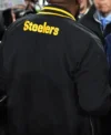 Mike Tomlin Black Steelers Jacket Back