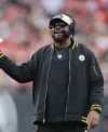 Mike Tomlin Black Steelers Jacket Front