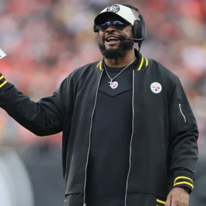 Mike Tomlin Black Steelers Jacket Front