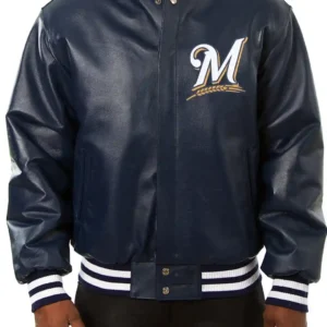 Milwaukee Brewers Leather Jacket