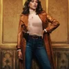 Mishel Prada John Wick Brown Leather Coat