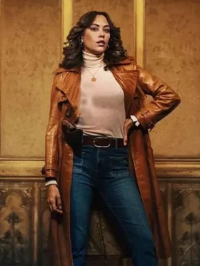 Mishel Prada John Wick Brown Leather Coat