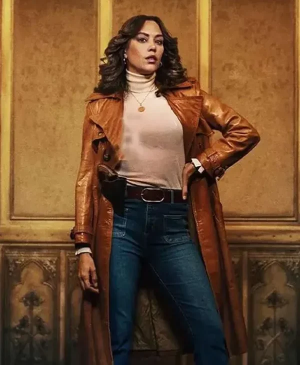 Mishel Prada John Wick Brown Leather Coat