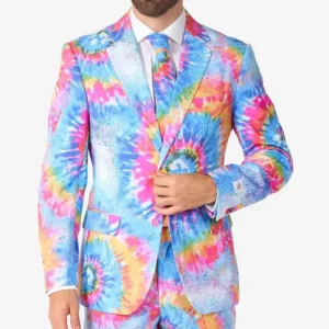 Mr. Tie Dye Colorful 2 Piece Trendy Suit