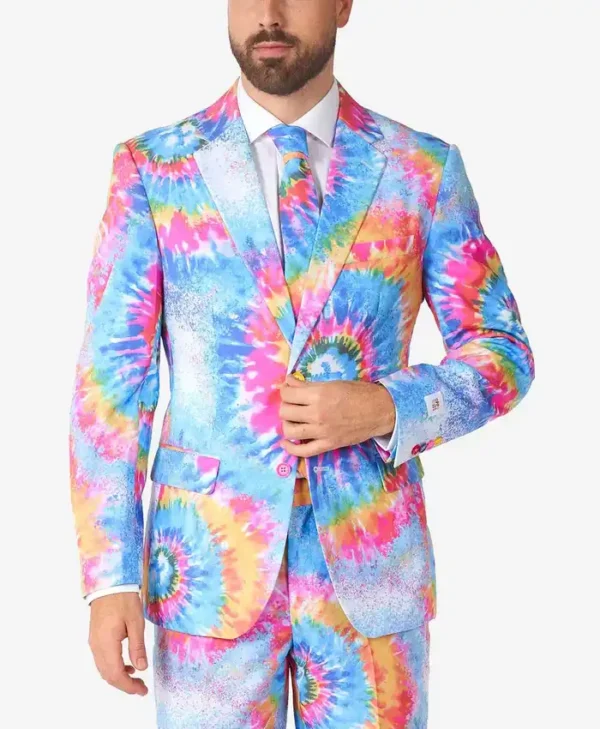 Mr. Tie Dye Colorful 2 Piece Trendy Suit