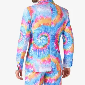 Mr. Tie Dye Colorful 2 Piece Trendy Suit Back