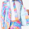 Mr. Tie Dye Colorful 2 Piece Trendy Suit Closure
