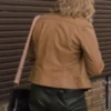 NCIS Sydney Tuuli Narkle Brown Leather Jacket Back