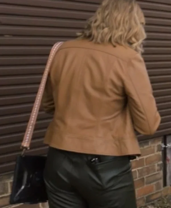 NCIS Sydney Tuuli Narkle Brown Leather Jacket Back