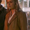 NCIS Sydney Tuuli Narkle Brown Leather Jacket Side