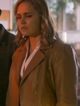 NCIS Sydney Tuuli Narkle Brown Leather Jacket Side