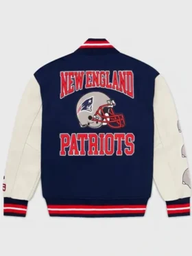 New England Patriots Letterman Jacket Back