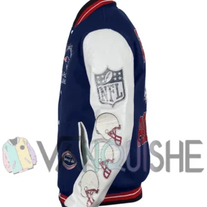 New England Patriots Letterman Varsity Jacket left
