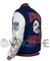 New England Patriots Letterman Varsity Jacket left back