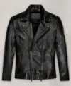 Neymar j.r Black Leather Jacket For Sale