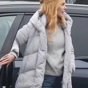 Nicole Kidman Babygirl White Puffer Coat