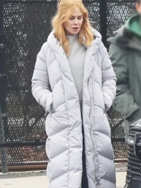 Nicole Kidman Babygirl White Puffer Coat For Sale