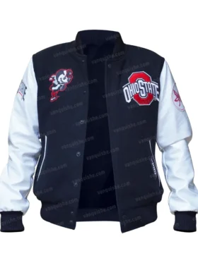 Ohio State Black Varsity Jacket Open