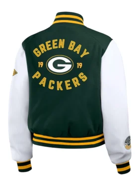 Packers WEAR Green Varsity Jacket Back