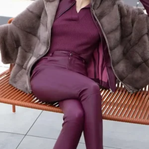 Pamela Brown Zipper Mink Fur Jacket 