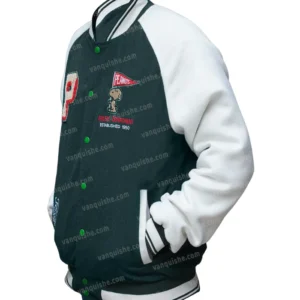 Peanuts Snoopy Green Bomber Jacket Right