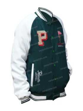 Peanuts Snoopy Green Bomber Jacket left