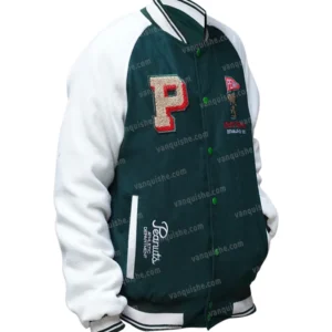 Peanuts Snoopy Green Bomber Jacket left