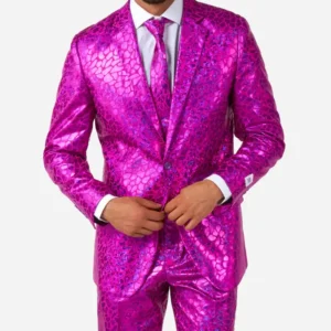 Peppy Pink Mens 2 Piece Slim Fit Suit