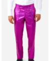 Peppy Pink Mens 2 Piece Slim Fit Suit Trouser