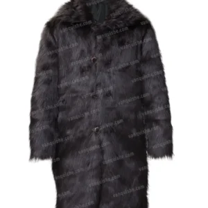 Persian Lamb Sherpa Fur Leather Long Coat Main