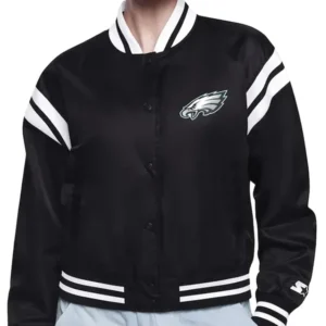 Philadelphia Eagles Starter Cropped Varsity Jacket